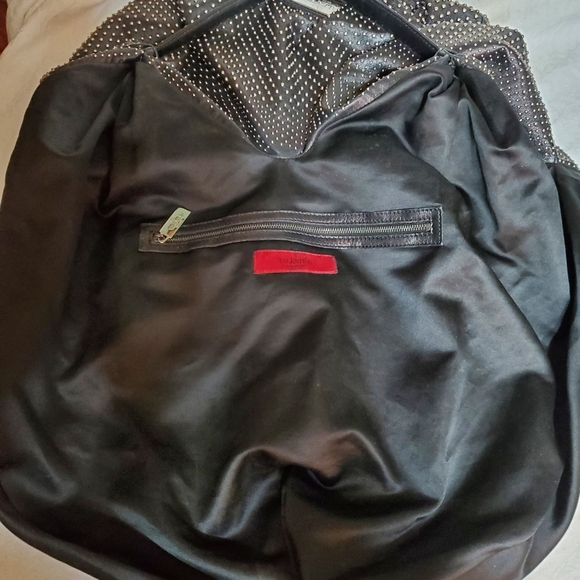 🌟Final🌟Valentino Garavani Black Hobo Shoulderbag w/Silver Studs. - Picture 7 of 11